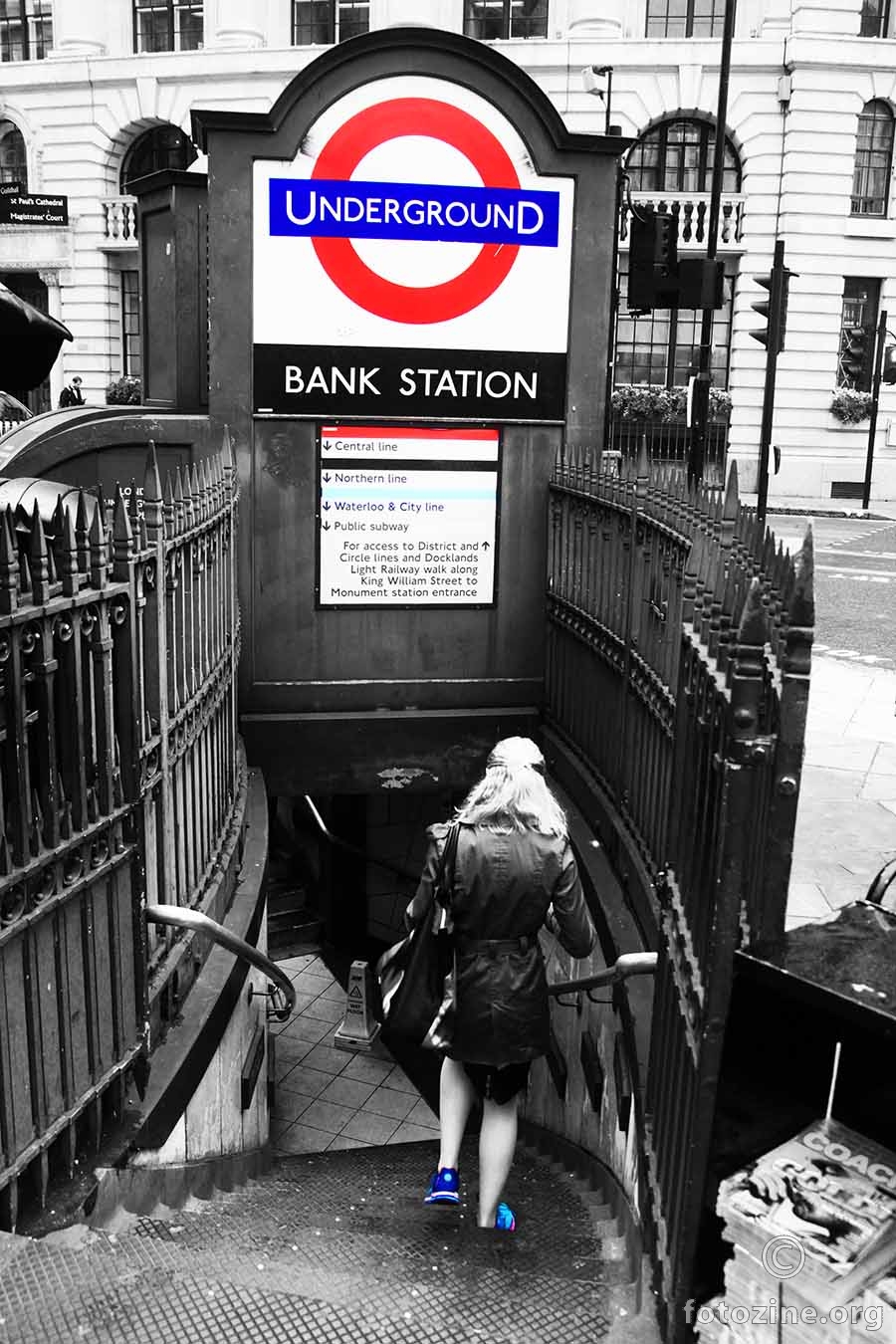 Bank station, London...