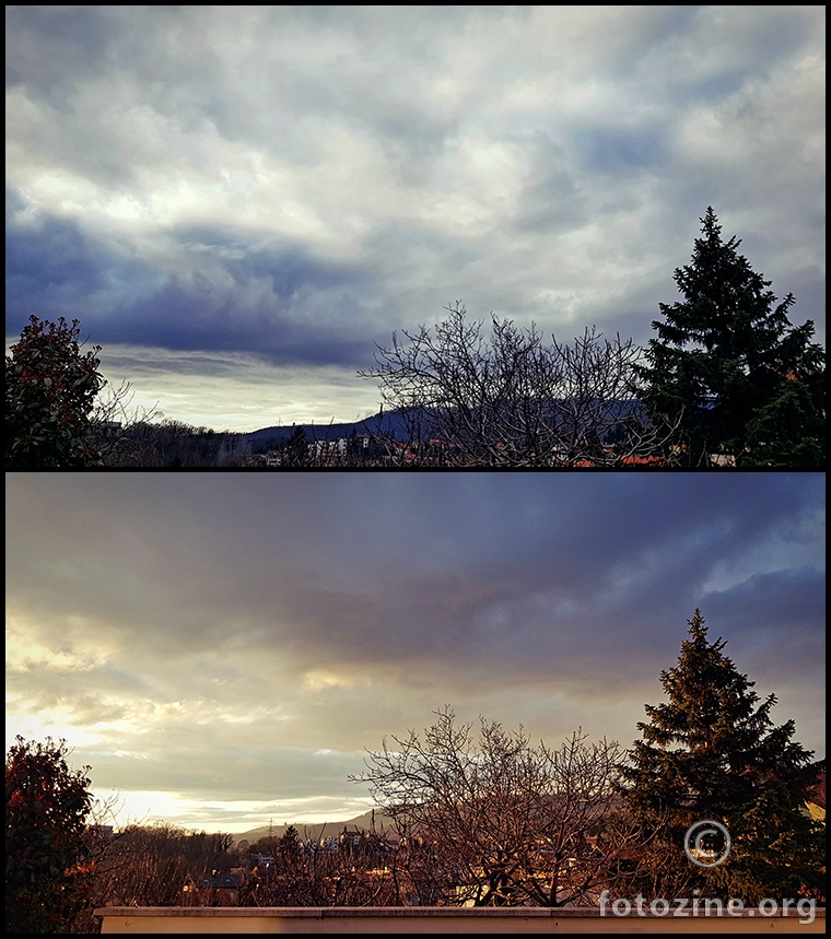 what a difference an hour makes...