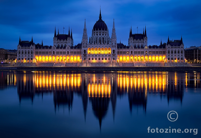 Hungarian Parliament At The Blue Hour