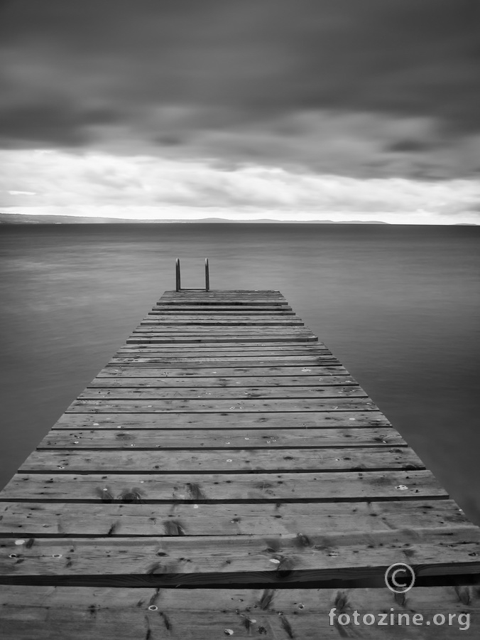 A cloudy day on a wodden pier