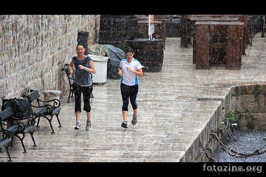 jogging na kiši