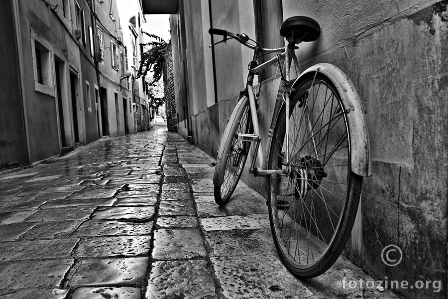 old bike, old street