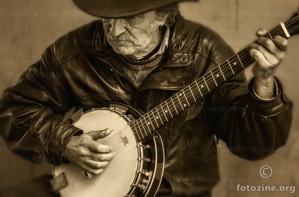 man and banjo........