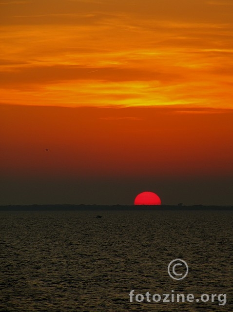 sunset on Lake Erie
