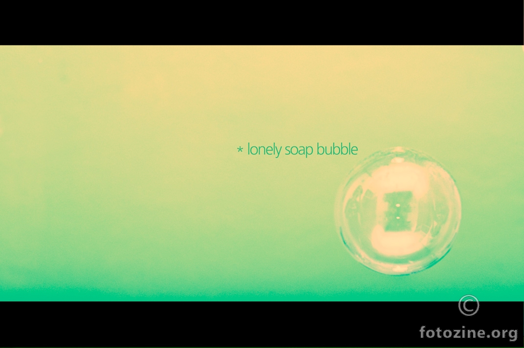 Lonely soap bubble