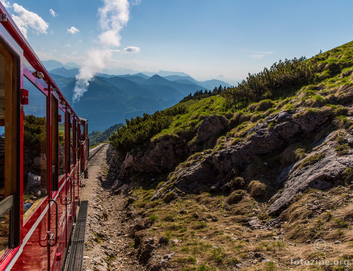 train ride through mountains