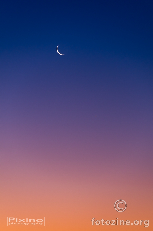 The moon and star