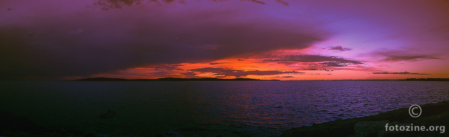 sunset above Brijuni island