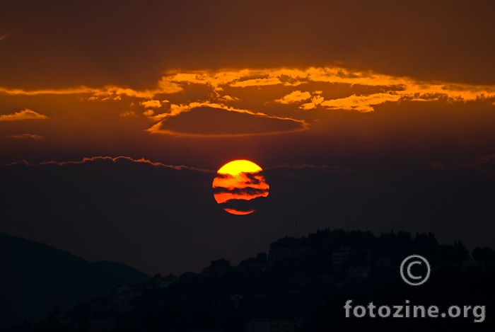 The sky is on fire